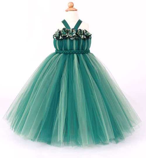 Flowergirl Dress with flower neckline (SML) - Manufacturer