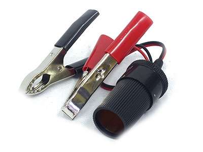 12v Clamps with Car Lighter Socket Adaptor