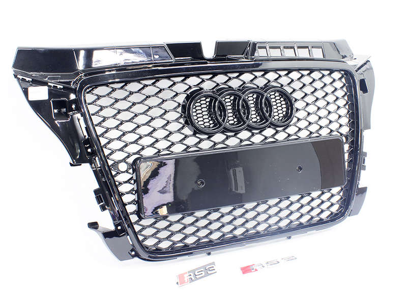 Audi A3 2008+ RS3 Style Gloss Black Grille Facelift Kit