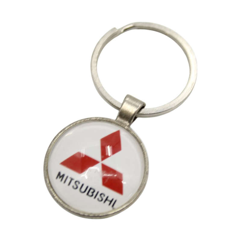 Vehicle Keyring with 3D Logo Badge - Mitsubishi