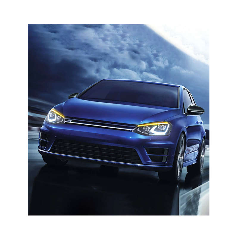 Headlights For Volkswagen VW Golf 7 / MK7 2014-2017 with Animation and Blue DRL (DOES NOT fit Gol...