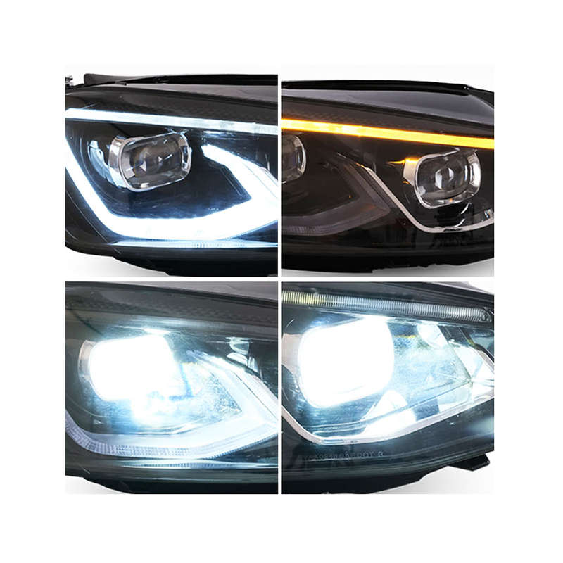 Headlights For Volkswagen VW Golf 7 / MK7 2014-2017 with Animation and Blue DRL (DOES NOT fit Gol...