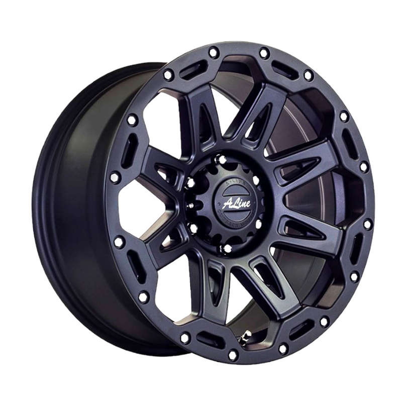 18" A-Line Duke 6/114 Satin Black Alloy Wheels