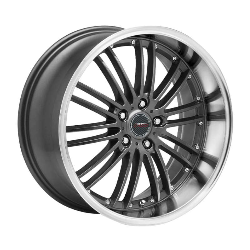 17" A-Line Razor 4/100 Gunmetal machine Lip Alloy Wheels
