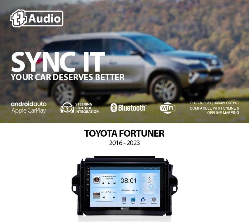 TT Audio 9" replacement radio for TOYOTA FORTUNER 2016-2023 (ECO)