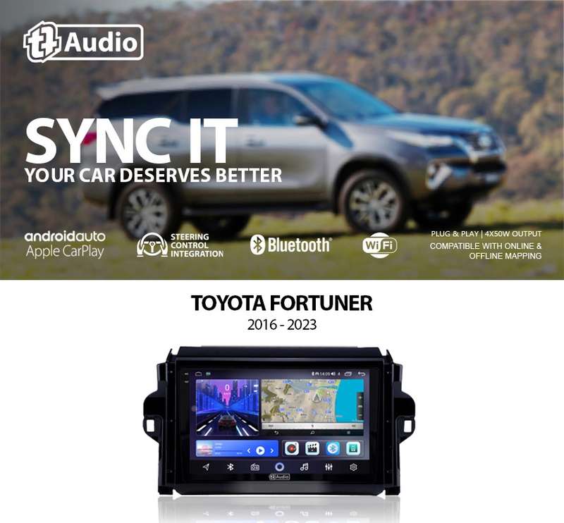 TT Audio 9" replacement radio for TOYOTA FORTUNER 2016-2023 (2K SCREEN)