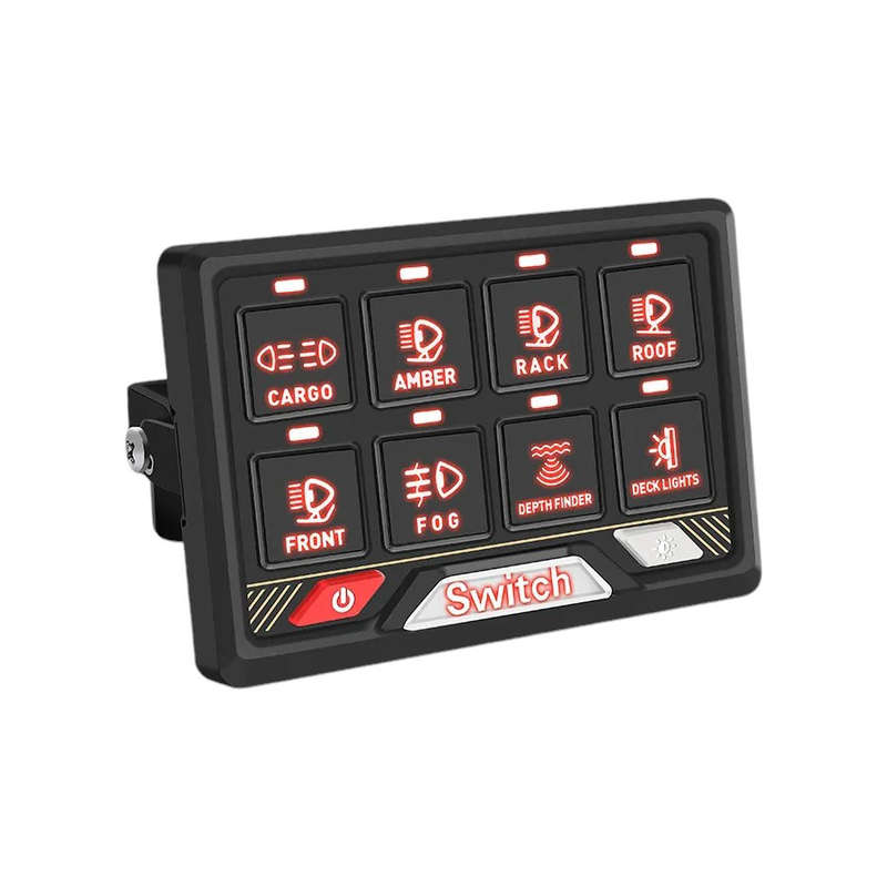 Multi-Function 8 Key Waterproof Switch Panel for ATGV/UTV Off Road Vehicles