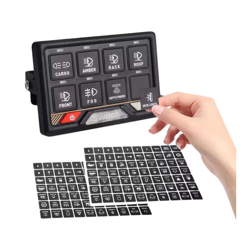 Multi-Function 8 Key Waterproof Switch Panel for ATGV/UTV Off Road Vehicles