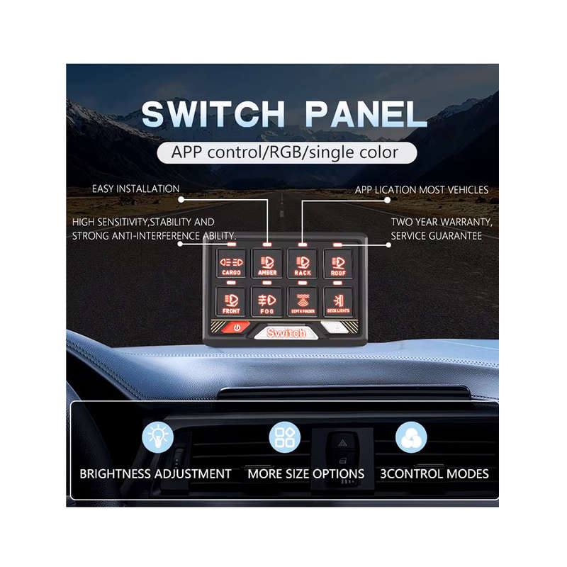 Multi-Function 8 Key Waterproof Switch Panel for ATGV/UTV Off Road Vehicles