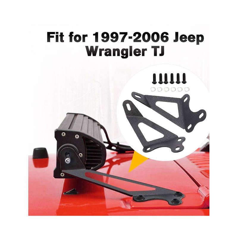 22" Light Bar Hood Mount Brackets for Jeep Wrangler 97-2006)