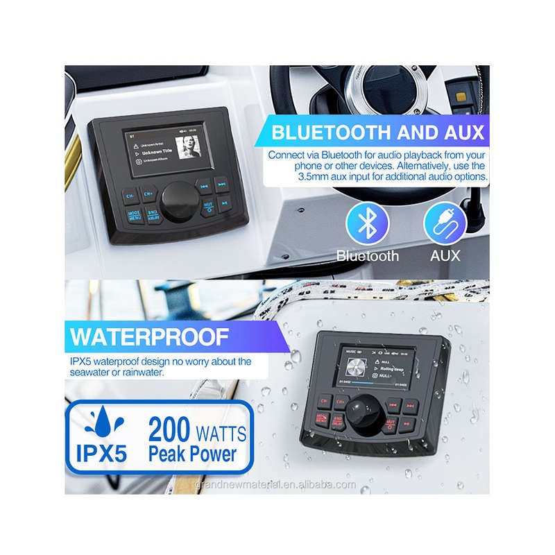 MarineTech 3inch Multi Media Receiver with Bluetooth, AM/FM