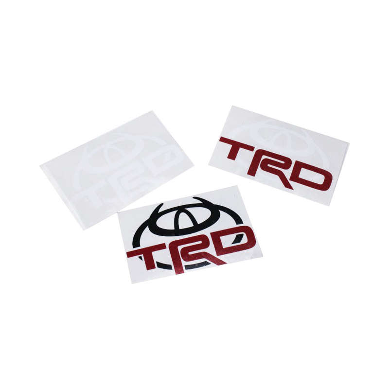 Toyota TRD Bull-Horn Design Vinyl Sticker (White) 10x10cm