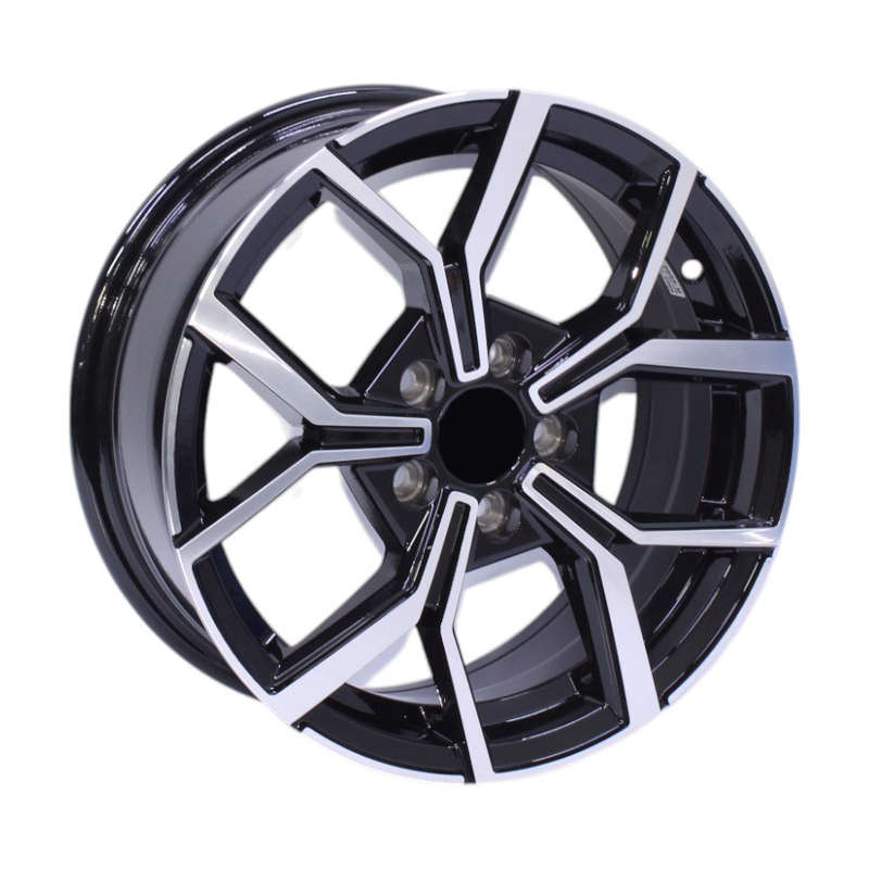 15" 5563 5/100 Black Machine Face Alloy Wheels