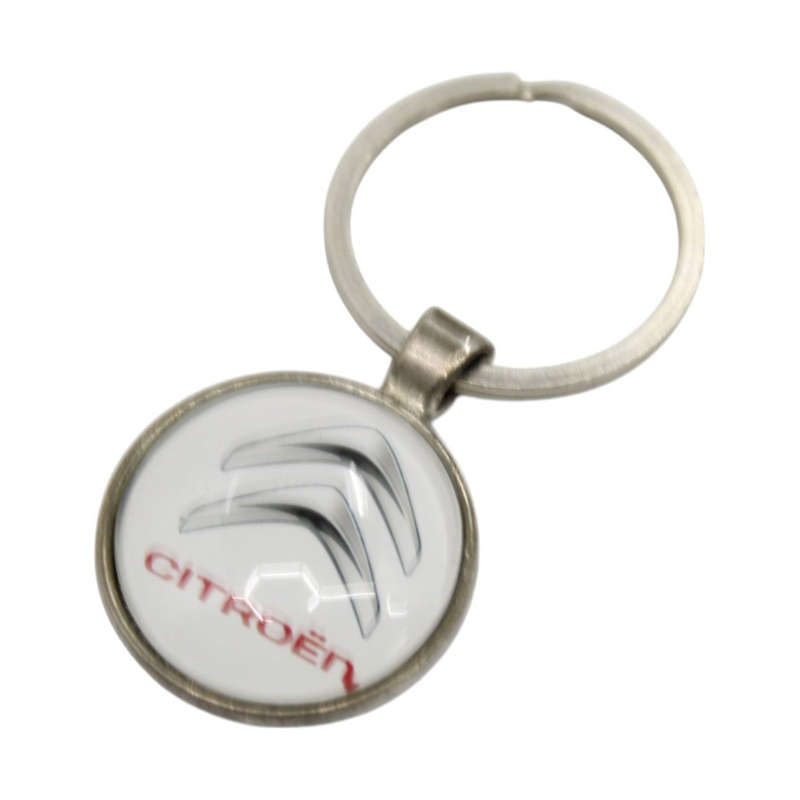 Vehicle Keyring with 3D Logo Badge - Citroen