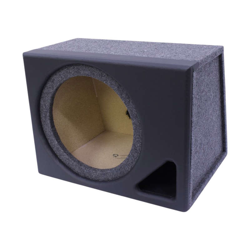 12" Single Subwoofer Enclosure with Vinyl Face &amp; Triangle Port (black)
