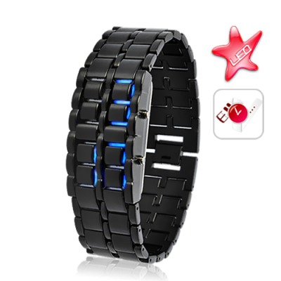 Dark Samurai Blue LED Watch