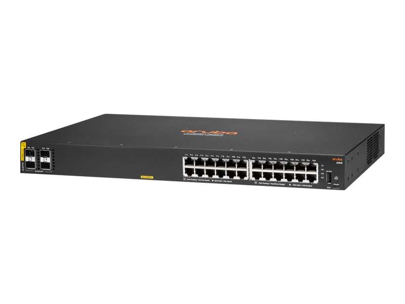 HPE ARUBA 6100 24G 4SFP MANAGED POE SWITCH