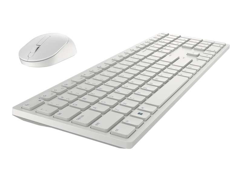 Dell Pro Wireless Keyboard and Mouse - KM5221W - US International (QWERTY) - White