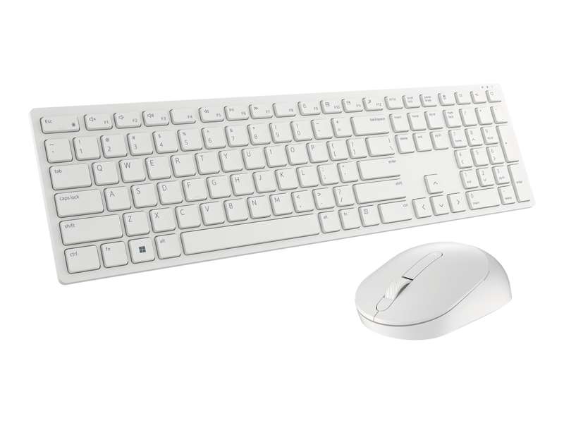 Dell Pro Wireless Keyboard and Mouse - KM5221W - US International (QWERTY) - White