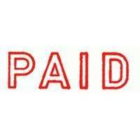 Xstamper Pre-Inked Stamp - Paid (Red Ink)