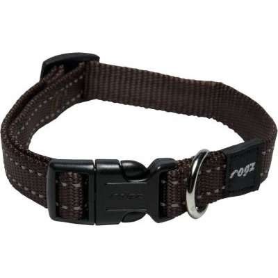 Rogz Utility Snake Dog Collar - Medium 16mm (Chocolate Reflective)