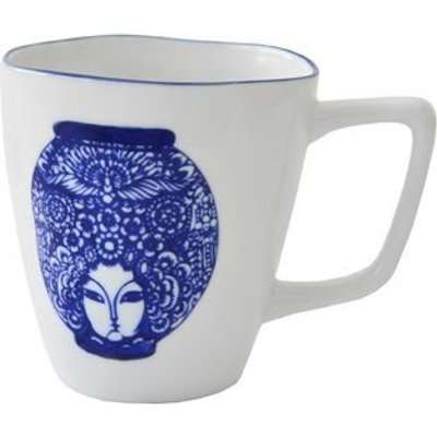 Eetrite Potters Collection Mug (Deco Vase) (Blue and White)