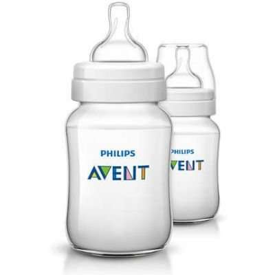 Philips AVENT Classic Plus Baby Bottle with Slow Flow Nipple Bottle Set 260 ml