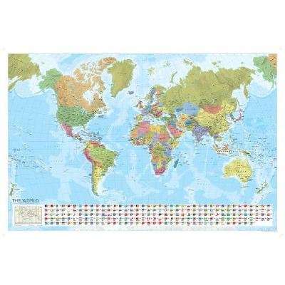 World Political Marco Polo Wall Map (Sheet map, rolled)