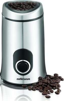 Mellerware Executive Aromatic Coffee Bean Grinder (Silver)
