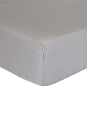 Horrockses Polycotton Fitted Sheet (King) (Grey)