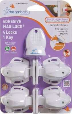 Dreambaby Adhesive Maglock - 4 Locks & 1 key