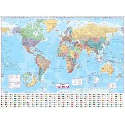 Collins World Wall Laminated Map (Sheet map, flat, New edition)