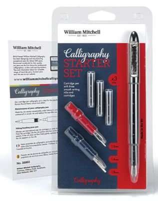 William Mitchell Calligraphy Calligraphy Starter Set - Cartridge Pen with Ink and Nibs