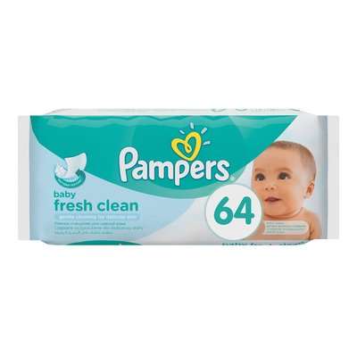 PAMPERS BABY WIPES FRESH ECONOMY 64's - 2 Pack
