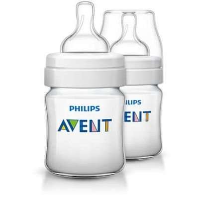 Philips AVENT Classic Plus Baby Bottle with Newborn Flow Nipple Bottle Set 125 ml