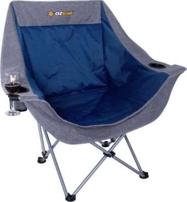 Oztrail Single Moon Camping Chair with Arms (120kg)