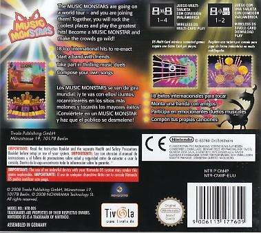 Music Monstars (Nintendo DS, Game cartridge)