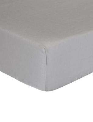 Horrockses Polycotton Fitted Sheet (King) (Grey)