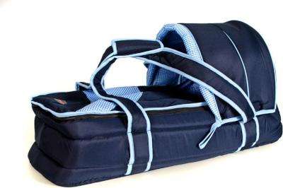 Chelino Soft Carry Cot - Navy/Blue Check