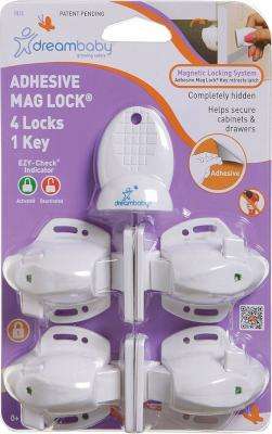 Dreambaby Adhesive Maglock - 4 Locks & 1 key
