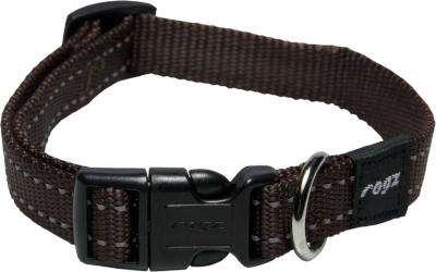 Rogz Utility Snake Dog Collar - Medium 16mm (Chocolate Reflective)