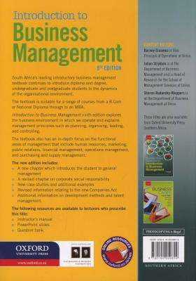 Introduction To Business Management (Paperback, 9th edition)