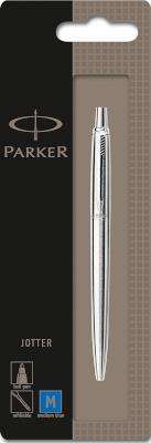 Parker Jotter Ballpoint Pen with Medium Nib (Blue Ink)(Stainless Steel with Chrome Trim)
