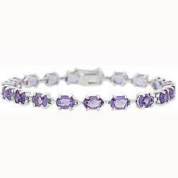 Glitzy Rocks Sterling Silver Amethyst Bracelet
