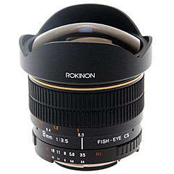 Rokinon 8mm F3.5 Ultra Wide Aspherical Fisheye Lens for Pentax