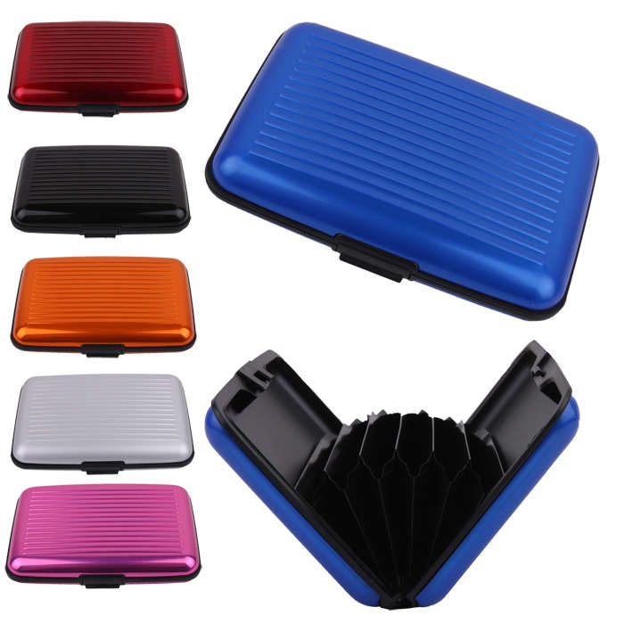 Security Credit Card Wallet RFID Blocking ID theft Protection Aluminum - Various colors