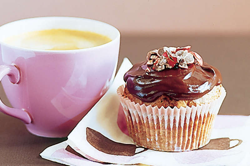 Jaffa muffins with chocolate ganache