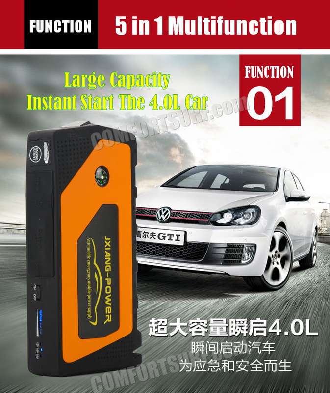 Original Multifunction Car Jumper Starter Power Bank 69800mAh with 5V 9V 12V 16V 19V Outpu