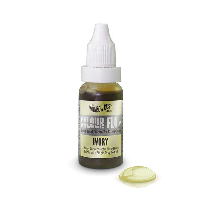 IVORY Rainbow Dust Colour Flo Concentrated Liquid Food Air Brush Colouring 16ml