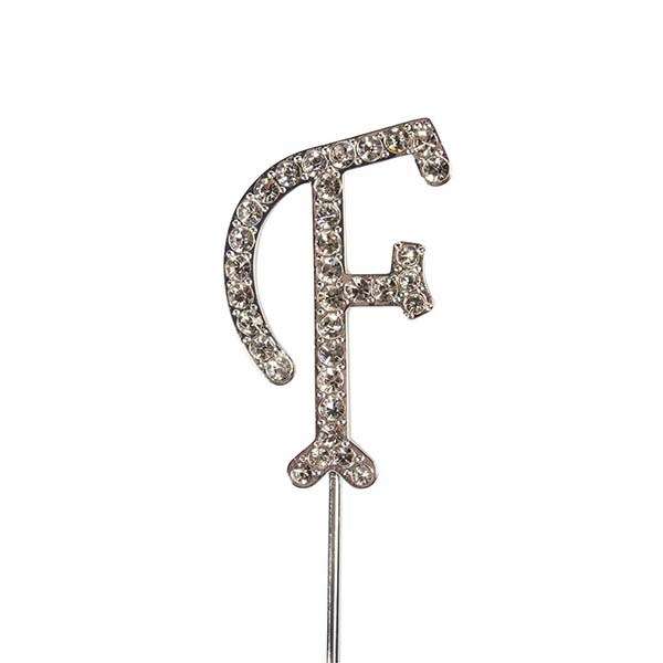 Culpitt F Diamante Letter Topper Wedding Anniversary Birthday Cake Decorations
